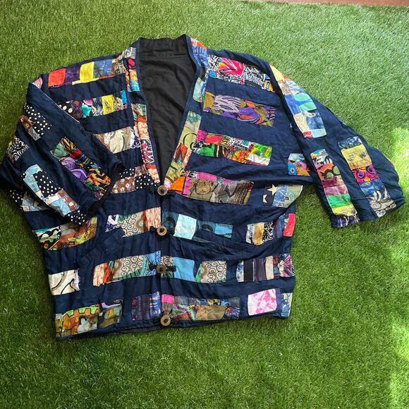 Patchwork Cozy Cotton Phoebe Buffay Jacket - Picture 1 of 7